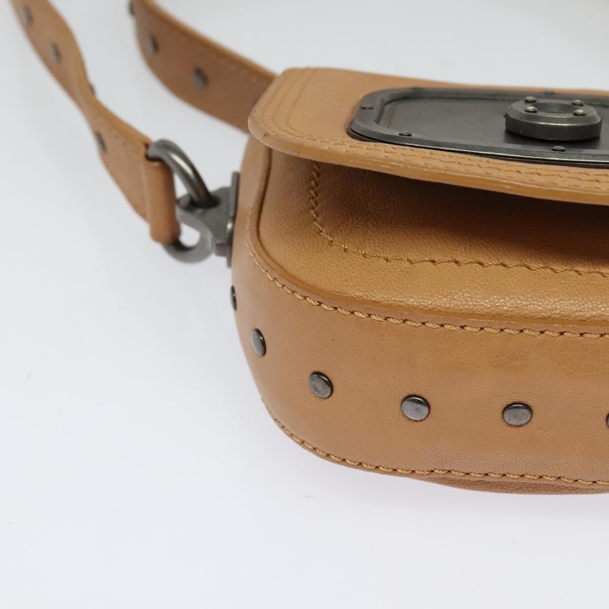 Celine Shoulder Bag Leather, BEIGE, LEATHER, Shoulder bag