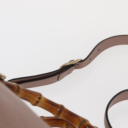 Gucci Bamboo Shopper Tote Leather, PINK, LEATHER, Handbag