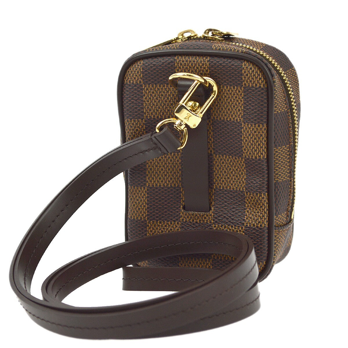 Louis Vuitton Etui Okapi Camera Case Damier, BROWN, CANVAS, Shoulder bag