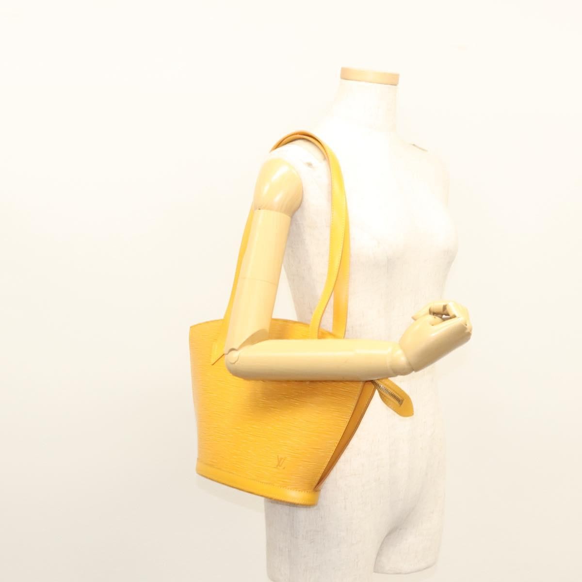Louis Vuitton Saint Jacques Handbag Epi Leather, YELLOW, LEATHER, Handbag