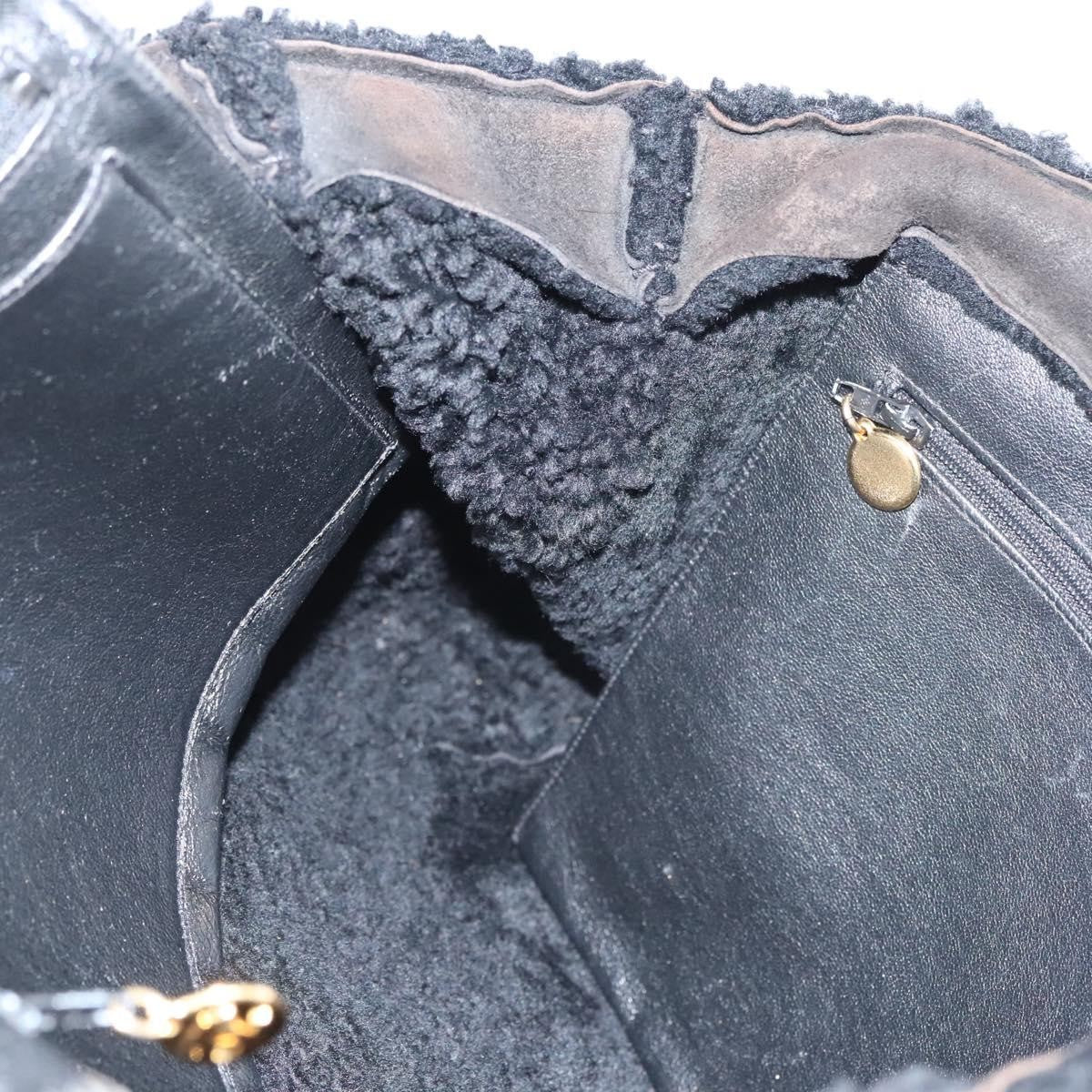 Chanel Chain Handle Bag Leather, BROWN, LEATHER, Tote bag