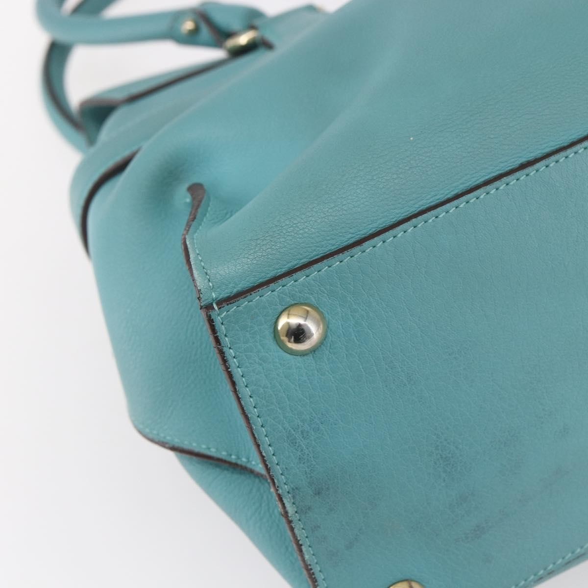 Salvatore Ferragamo Virna Satchel Leather, TURQUOISE, LEATHER, Tote bag