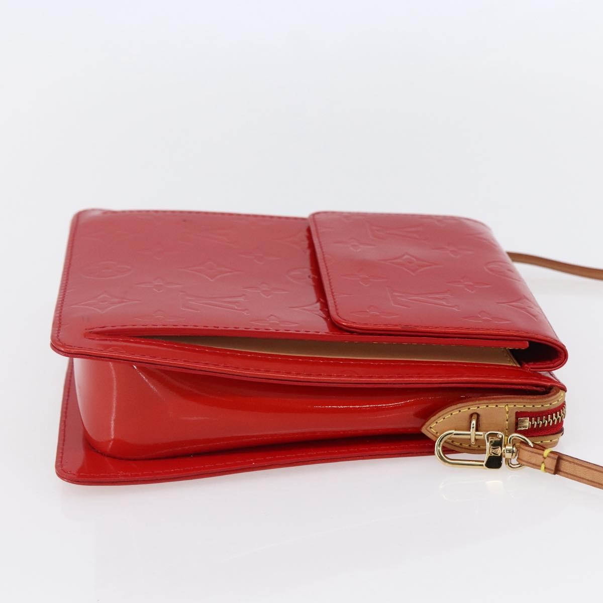 Louis Vuitton Mott Handbag Monogram Vernis, RED, PATENT_LEATHER, Clutche & pouche
