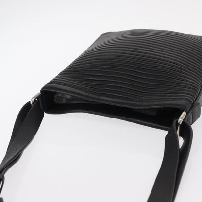 Salvatore Ferragamo Gancini Shoulder Bag Leather, BLACK, LEATHER, Shoulder bag