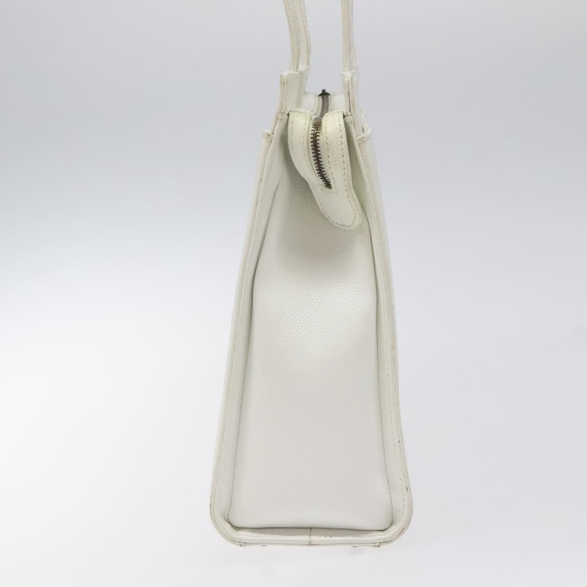 Chanel Vintage CC Lock Tote Caviar, WHITE, LEATHER, Shoulder bag