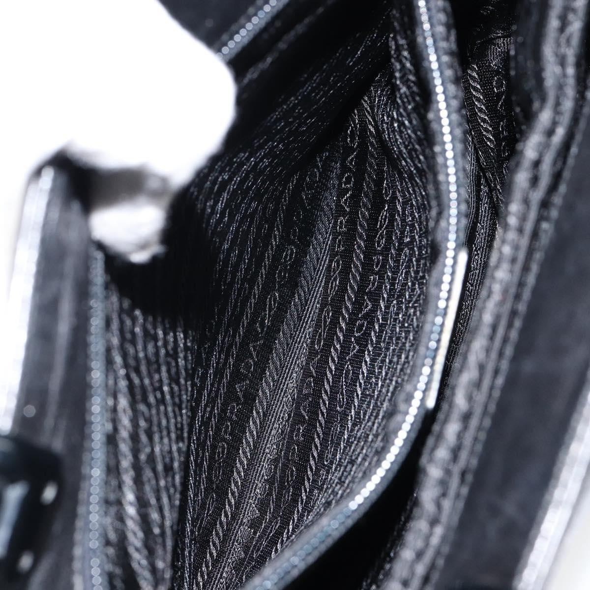 Prada Vintage Handbag Leather, BLACK, LEATHER, Handbag