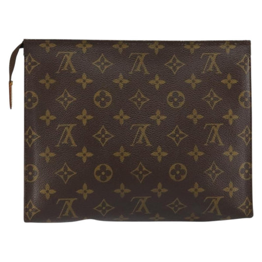 Louis Vuitton Pochette Voyage Monogram Eclipse Canvas, BROWN, CANVAS, Clutche & pouche