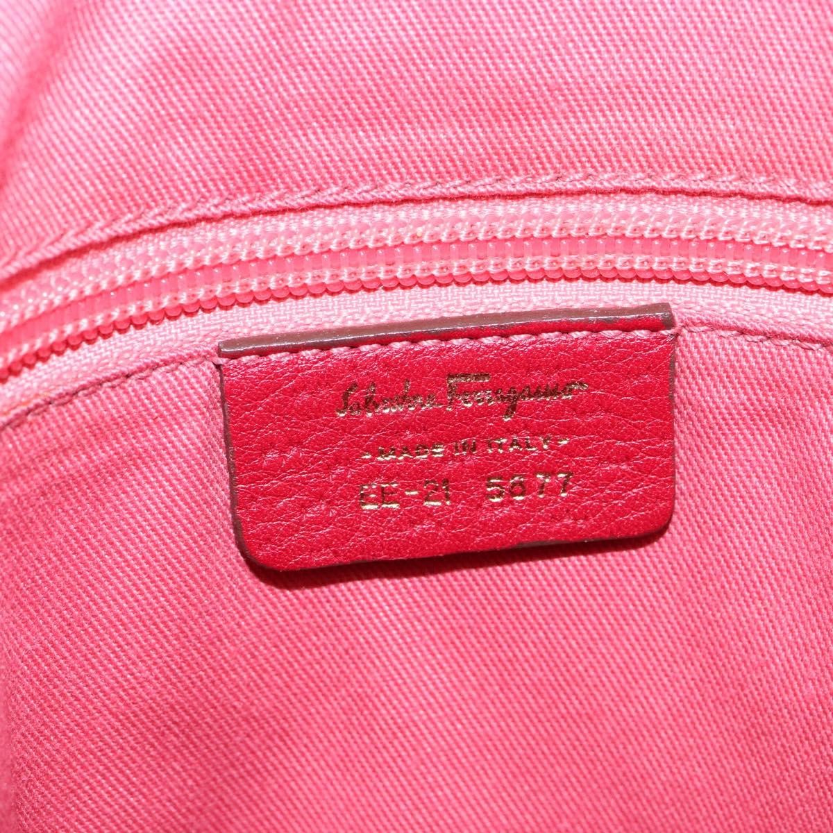 Salvatore Ferragamo Gancini handbag Leather, RED, LEATHER, Handbag