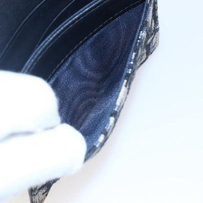 Christian Dior Saddle Card Case Oblique Canvas, NAVY, CANVAS, Card Holders