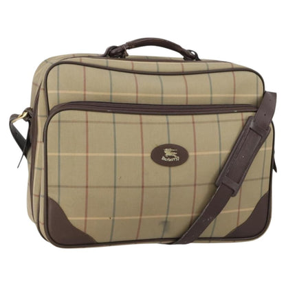 Burberry Nova check boston bag Canvas, BEIGE, CANVAS, Travel bag
