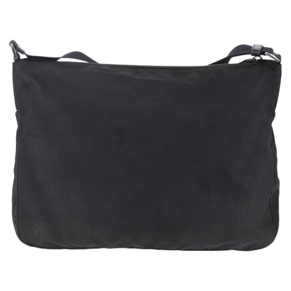 Prada Front Pocket Messenger Bag Tessuto, BLACK, NYLON, Shoulder bag