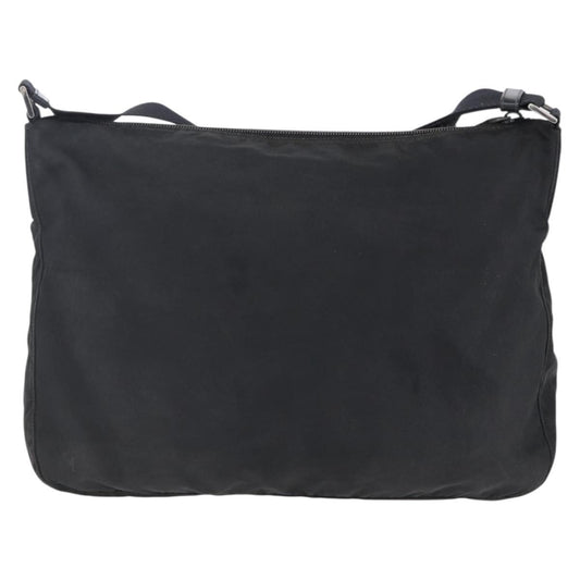 Prada Front Pocket Messenger Bag Tessuto, BLACK, NYLON, Shoulder bag