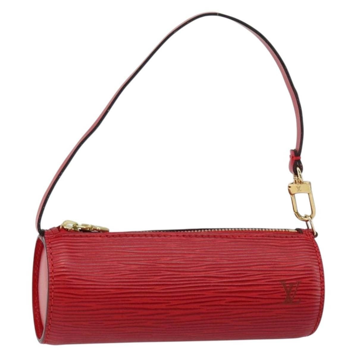 Louis Vuitton Soufflot Pochette Epi Leather, RED, LEATHER, Clutche & pouche