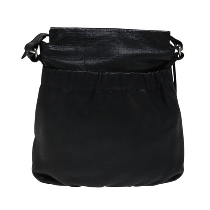 Burberry Vintage Crossbody Bag Leather, BLACK, LEATHER, Shoulder bag