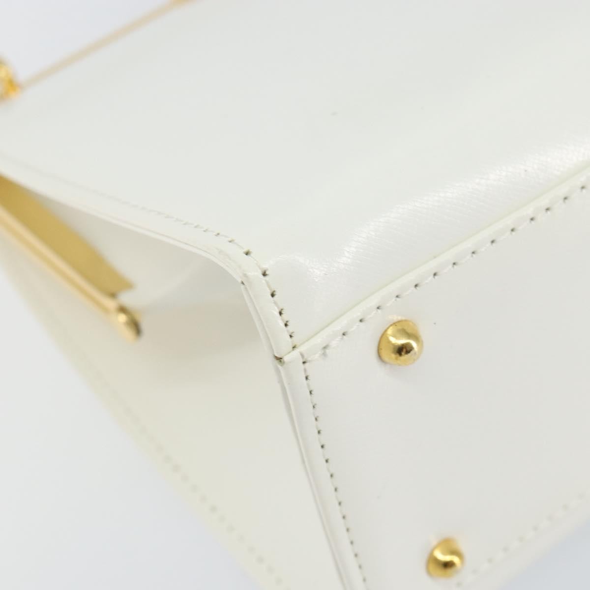 Versace Vintage Handbag Leather, WHITE, LEATHER, Handbag