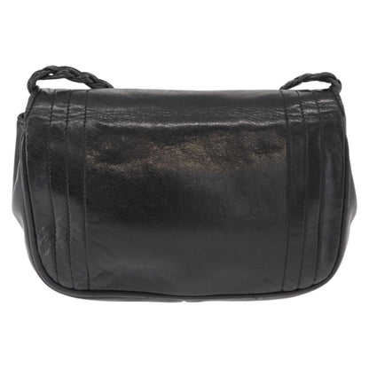 Chanel Vintage CC Stitch Flap Bag Leather, BLACK, LEATHER, Shoulder bag