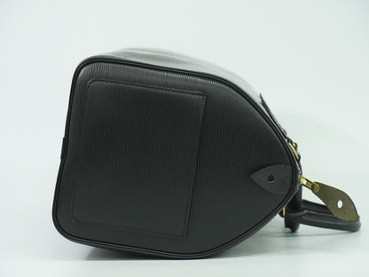 Louis Vuitton Speedy Handbag Epi Leather, BLACK, LEATHER, Handbag