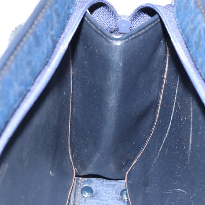 Christian Dior Vintage Trotter Handbag Canvas, NAVY, CANVAS, Handbag