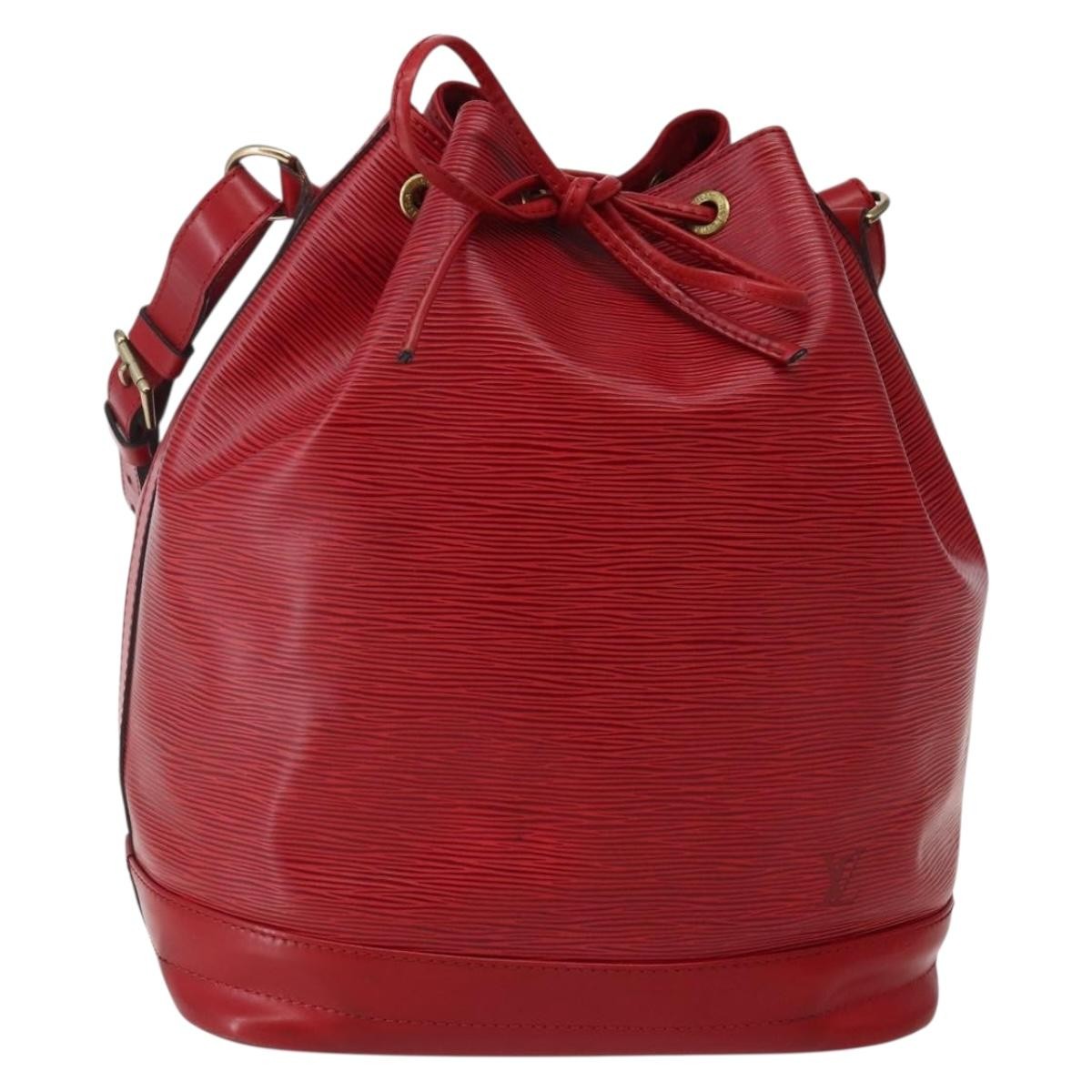 Louis Vuitton Noe Shoulder bag Leather, RED, LEATHER, Shoulder bag