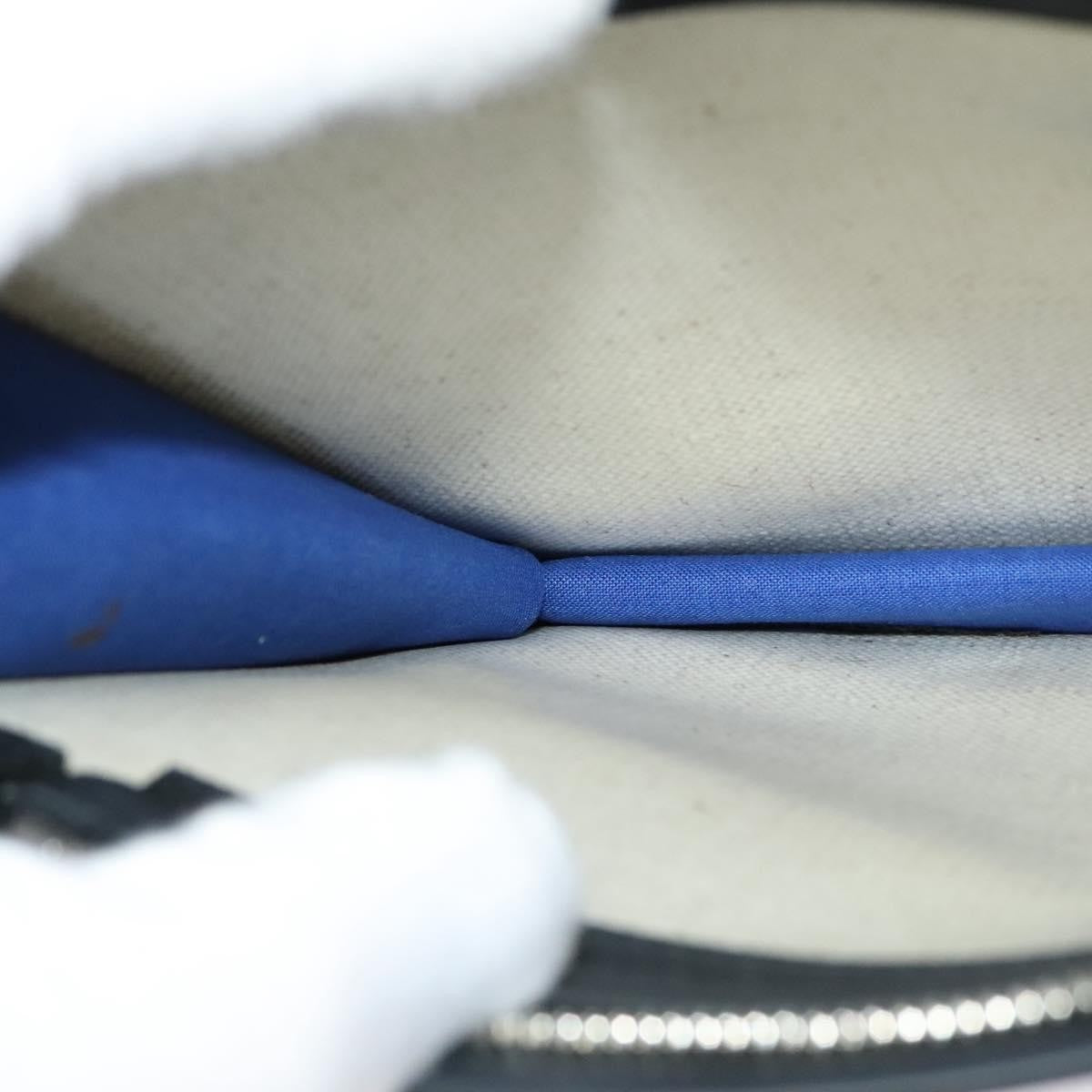 Balenciaga Navy Pochette Canvas and Leather, BEIGE, CANVAS, Shoulder bag