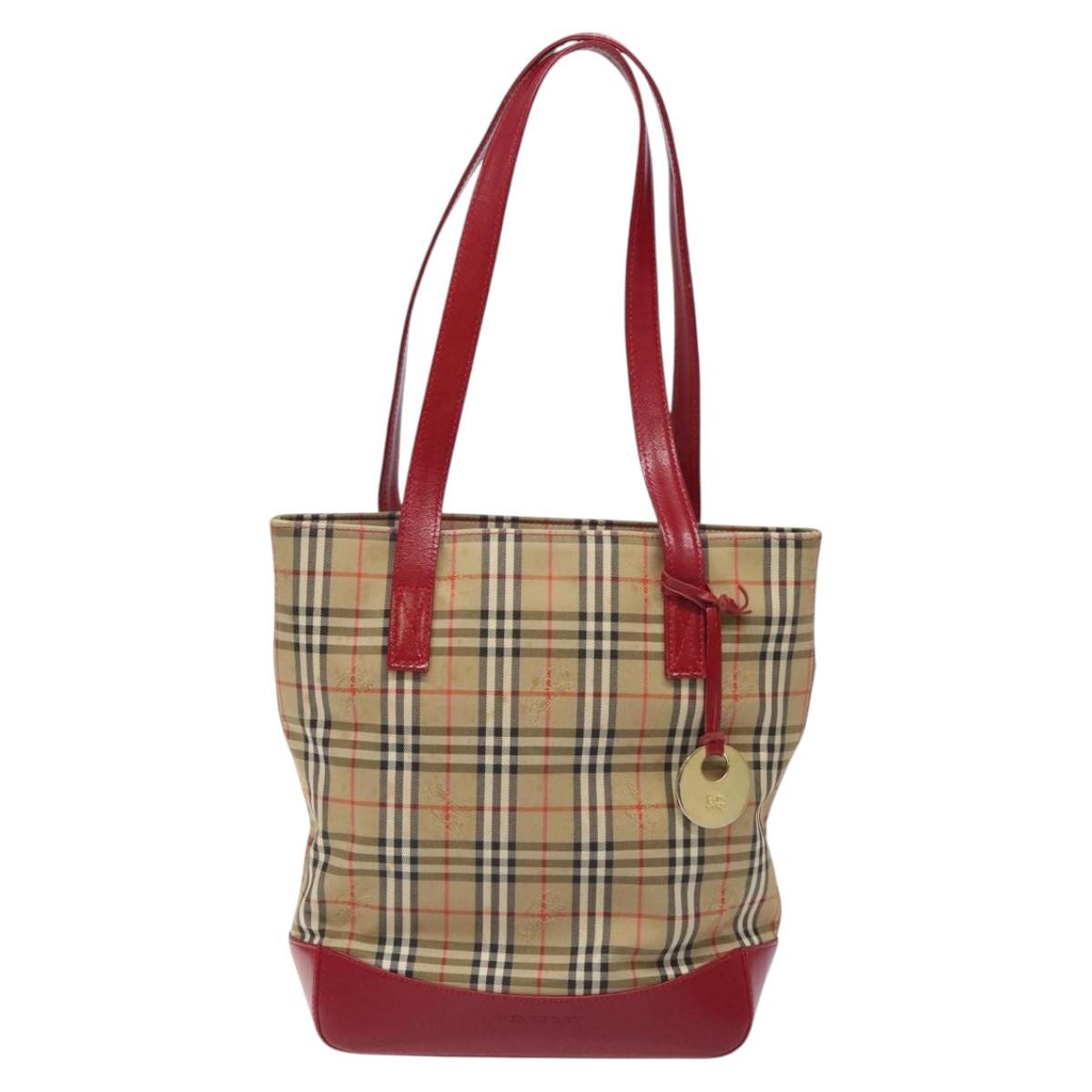 Burberry Nova Check Tote canvas check pattern, BEIGE, CANVAS, Tote bag