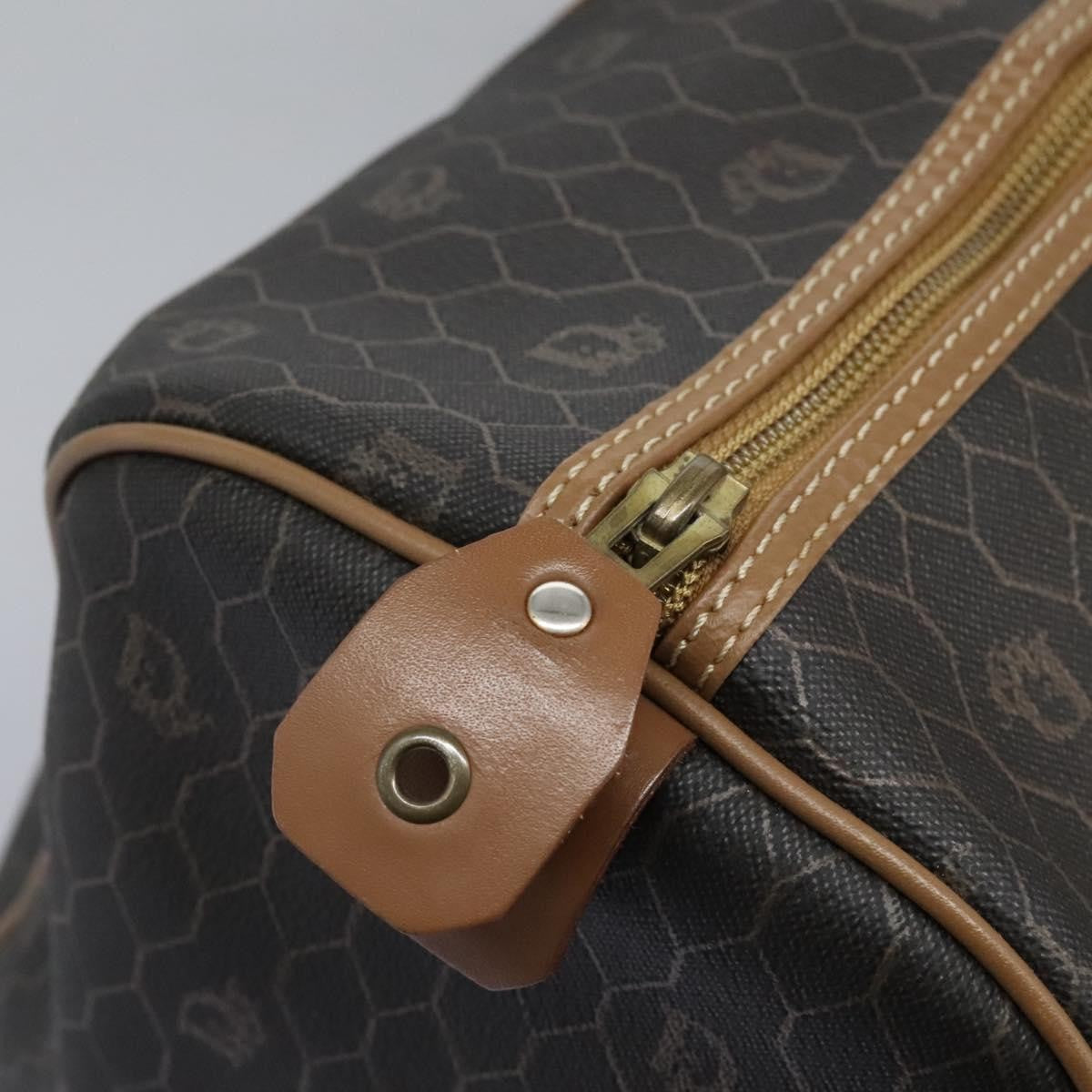 Christian Dior Vintage Honeycomb Boston bag Canvas and Leather, BLACK, PVC, Travel bag