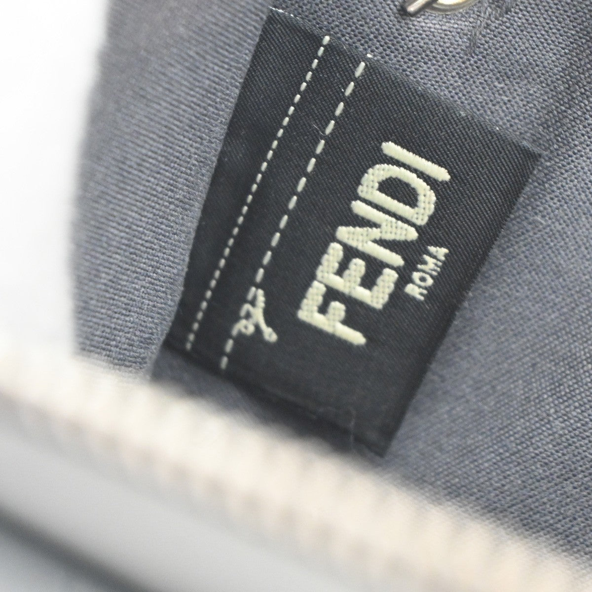 Fendi Monster Front Pocket Clutch Leather with Fur, GRAY, LEATHER, Clutche & pouche