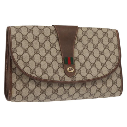 Gucci Vintage old clutch Canvas, BEIGE, PVC, Clutche & pouche