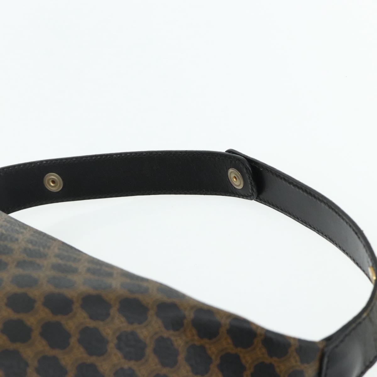 Celine Vintage Macadam Shoulder Bag Macadam Canva  Vinyl, Black, Canvas, Handbag