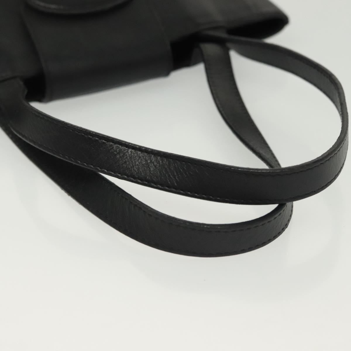 Salvatore Ferragamo Vintage Handbag Leather, BLACK, LEATHER, Handbag