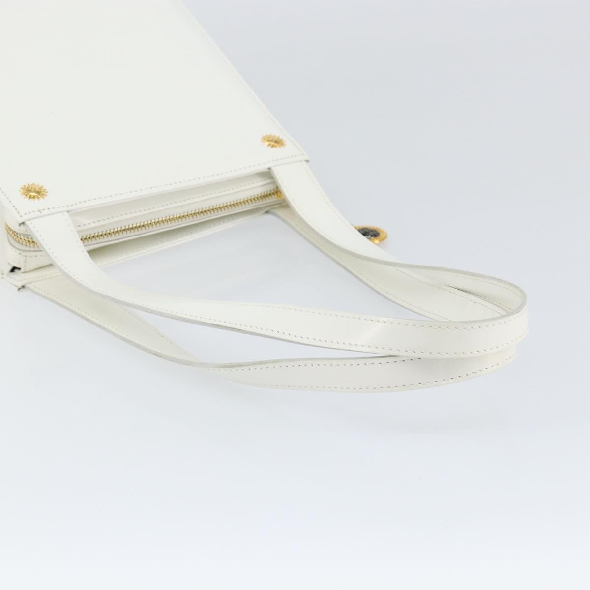 Versace Medusa Shoulder Bag Leather, WHITE, LEATHER, Shoulder bag