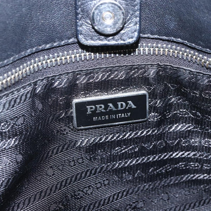 Prada Bow Tote Tessuto with Leather, BLACK, NYLON, Handbag