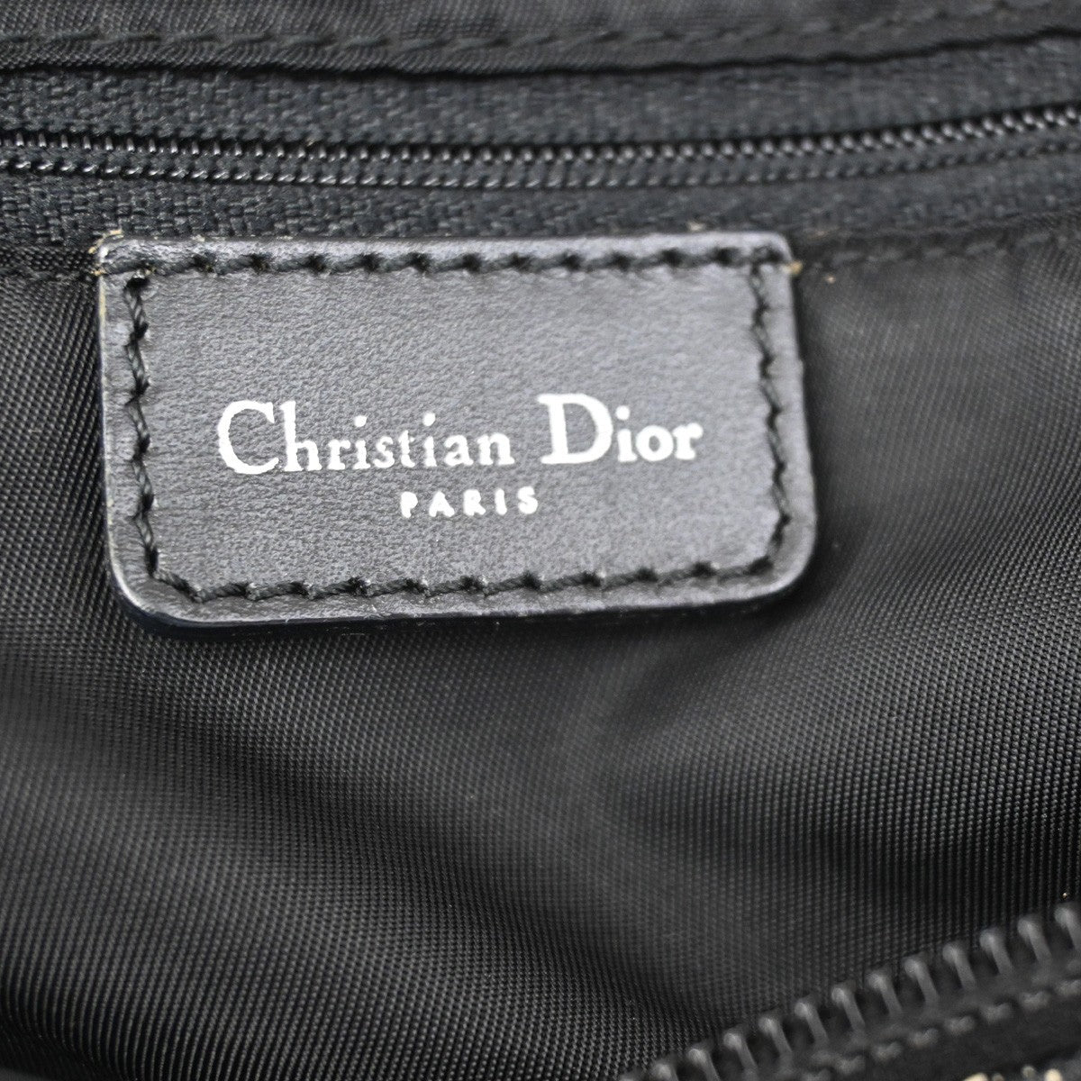 Christian Dior Vintage Trotter Messenger Bag Diorissimo Canvas, BLACK, CANVAS, Shoulder bag