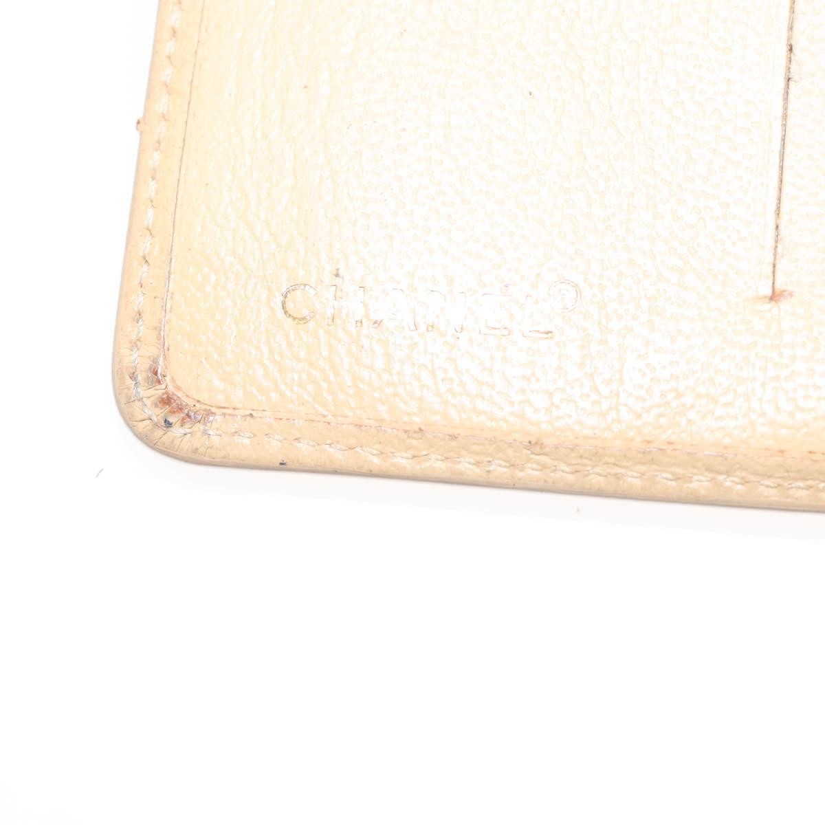 Chanel CC Card Case Leather, BEIGE, LEATHER, Card Holders