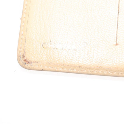 Chanel CC Card Case Leather, BEIGE, LEATHER, Card Holders