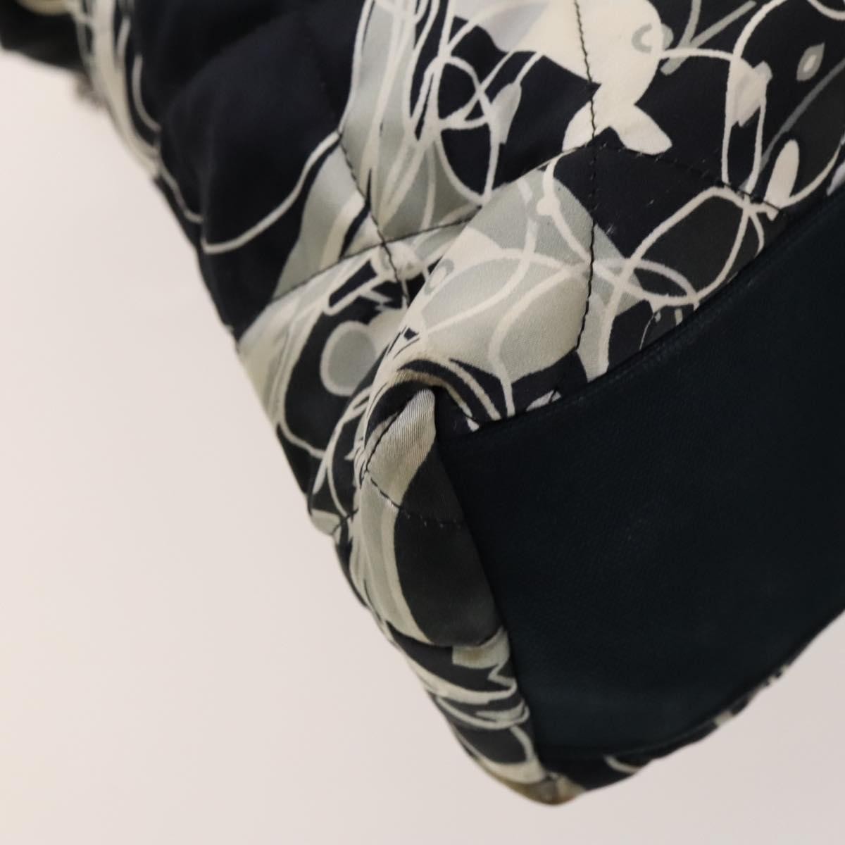 Chanel Kaleidoscope Chain Tote Quilted Printed Satin, BLACK, SILK, Tote bag