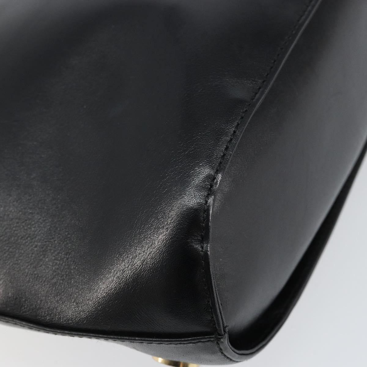 Salvatore Ferragamo Vintage Handbag Leather, BLACK, LEATHER, Handbag