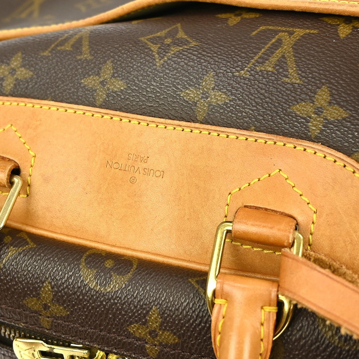 Louis Vuitton Deauville Handbag Monogram Canvas, BROWN, CANVAS, Handbag