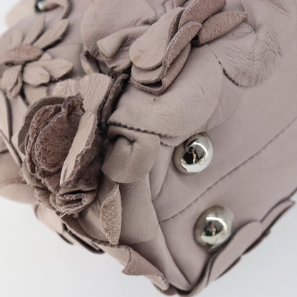 Valentino Garavani Rose Handbag Leather, PURPLE, LEATHER, Handbag