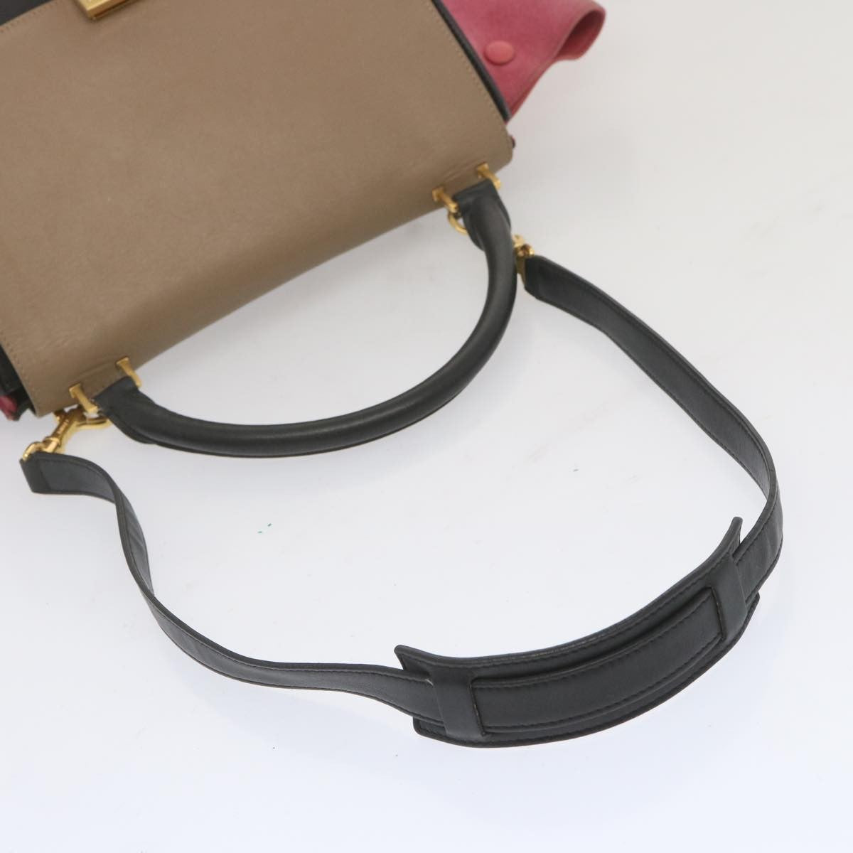 Celine Trapeze Bag Leather with Suede, MULTICOLOUR, LEATHER, Handbag