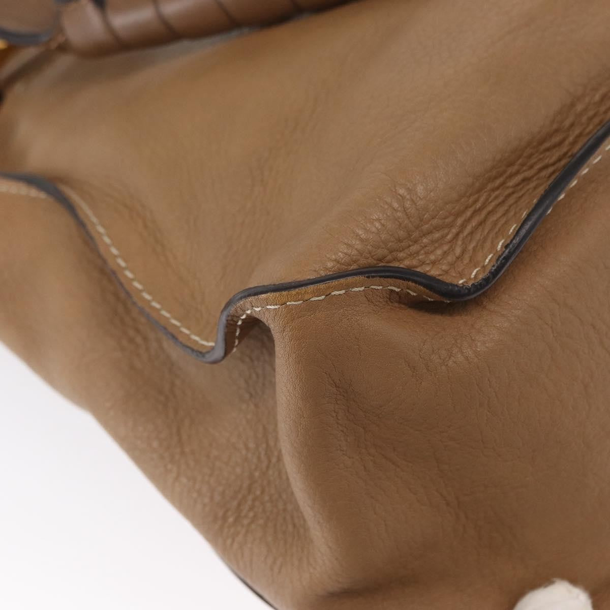 Chloe Marcie Satchel Leather, BEIGE, LEATHER, Handbag