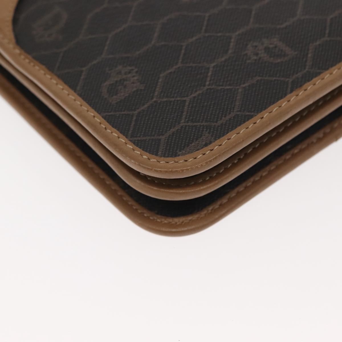 Christian Dior Vintage Honeycomb chain Canvas, BLACK, CANVAS, Shoulder bag