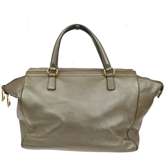 Gucci 1973 Top Handle Bag Leather, GOLD, LEATHER, Handbag