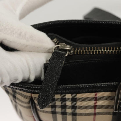 Burberry Nova Check Tote Canvas and Leather, BEIGE, CANVAS, Tote bag