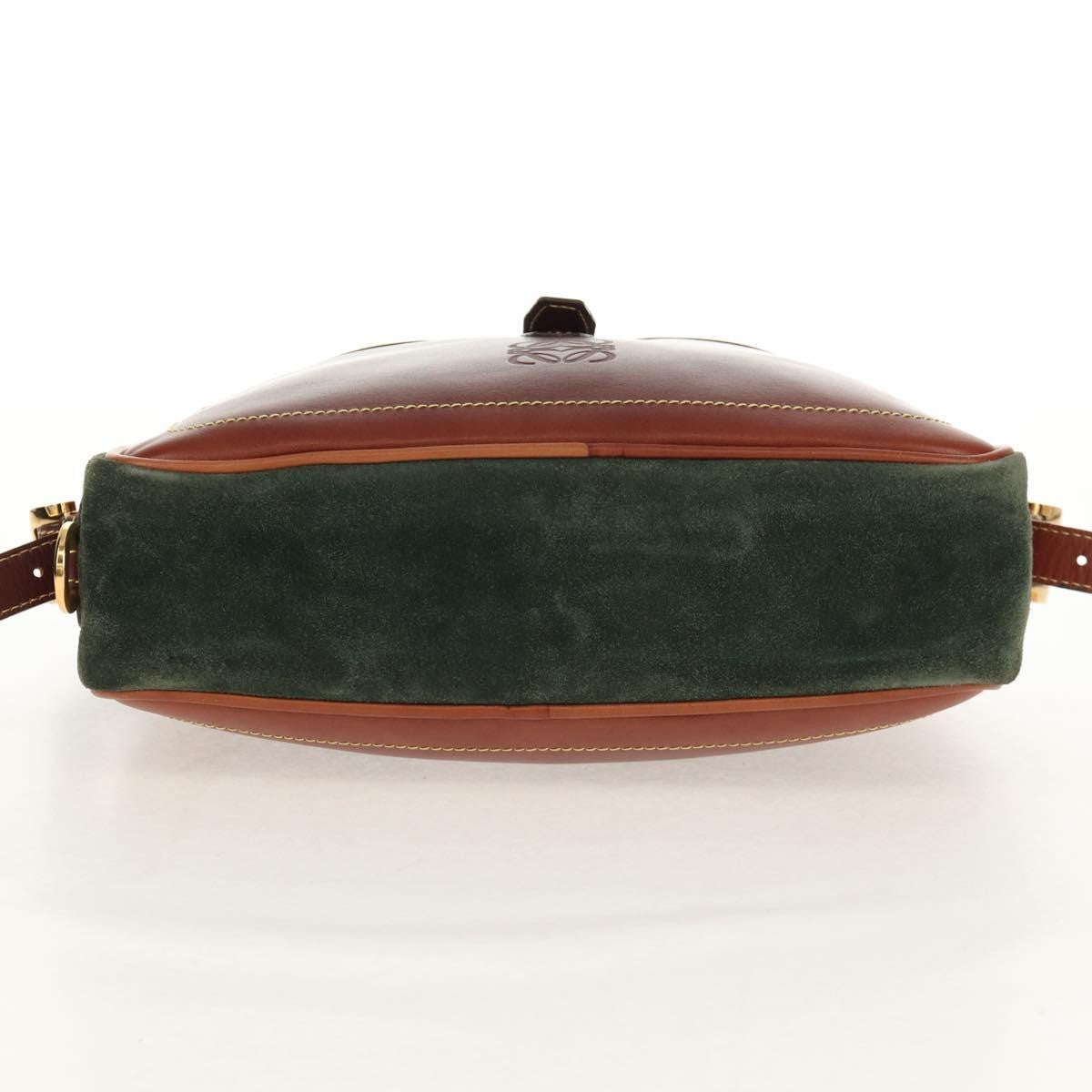 Loewe Anagram Shoulder Bag Suede, BROWN, SUEDE, Shoulder bag