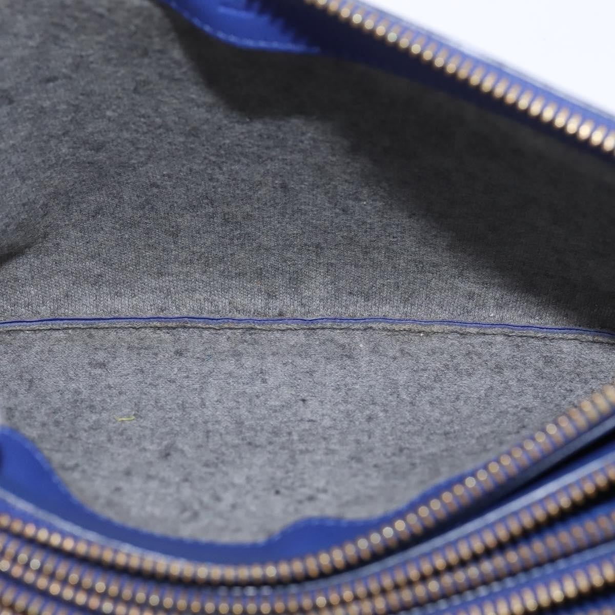 Celine Trio Crossbody Bag Leather, BLUE, LEATHER, Crossbody bag