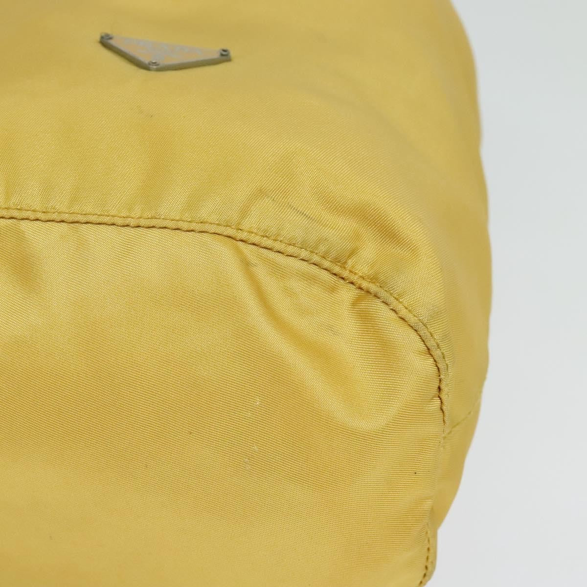 Prada Drawstring Wristlet Bucket Bag Tessuto, YELLOW, NYLON, Clutche & pouche