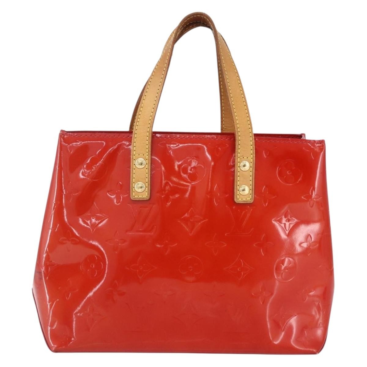 Louis Vuitton Reade Handbag Monogram Vernis, RED, PATENT_LEATHER, Handbag