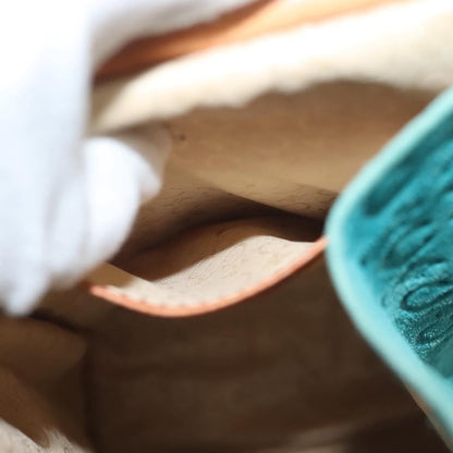 Celine Macadam Shoulder Bag Canvas, TURQUOISE, SUEDE, Shoulder bag