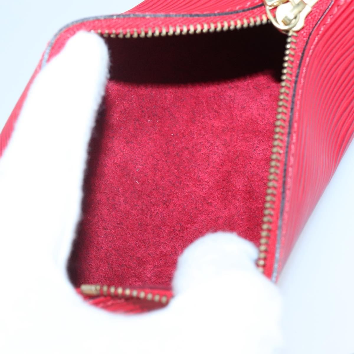Louis Vuitton Soufflot Pochette Epi Leather, RED, LEATHER, Clutche & pouche